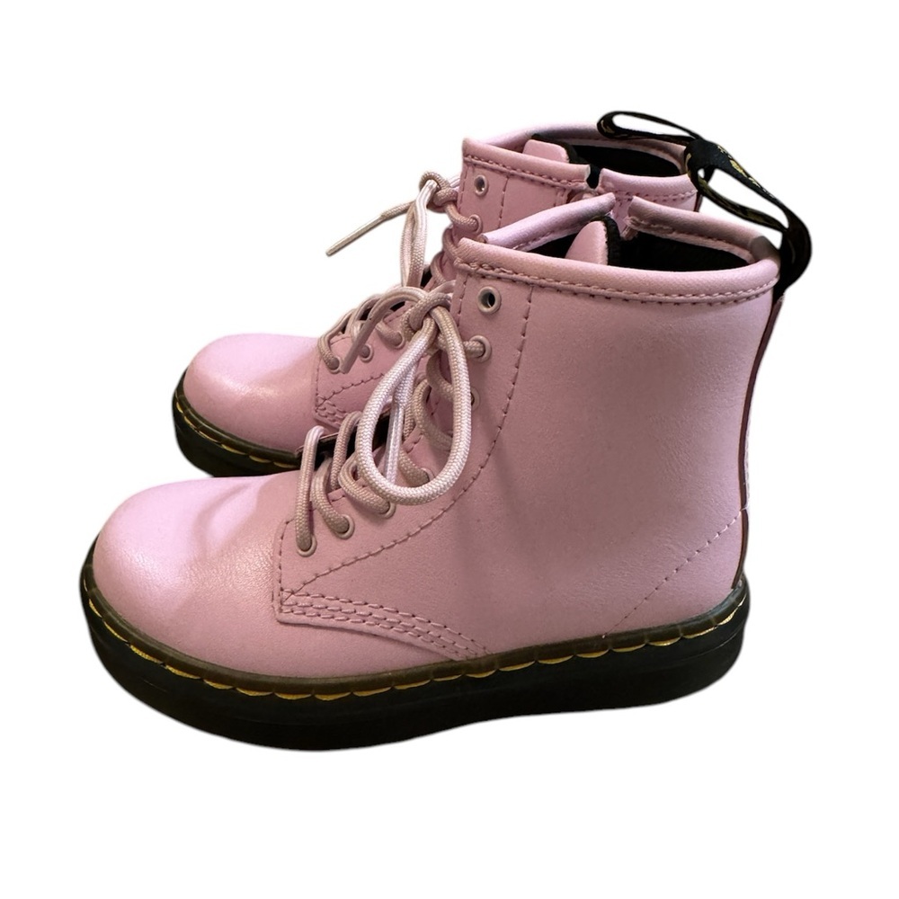 Dr.Martens Zavala combat boots size 10 toddler color pale pink - Picture 2 of 8